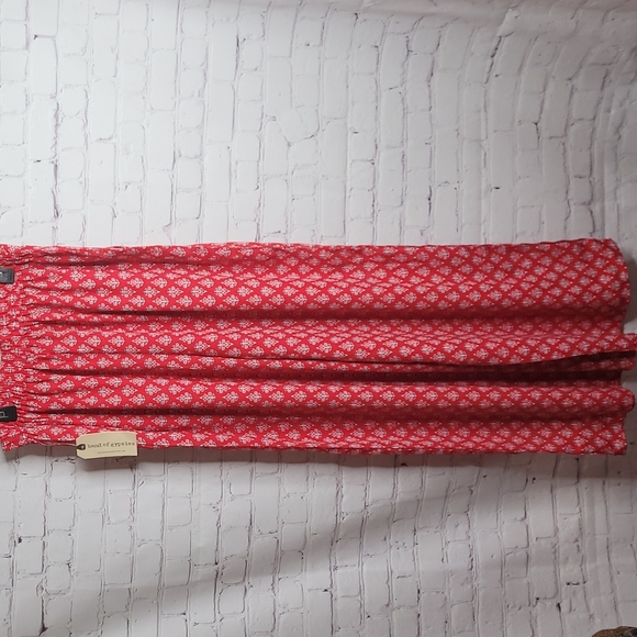 Band Of Gypsies Red Navy Blue Boho Bohemian Flowy Pants Size Medium NWT - Picture 5 of 10